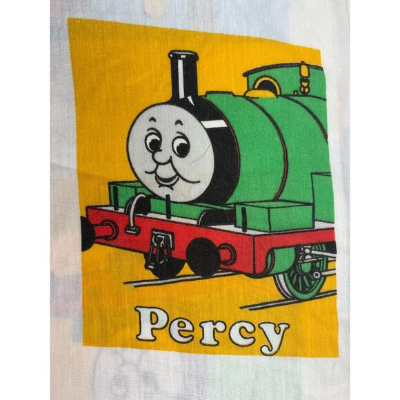 Thomas the Tank Engine Twin Flat Sheet | 1990s Thomas & Friends Bedding Vintage - Picture 3 of 8